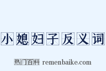 小媳妇子反义词是什么意思的图片
